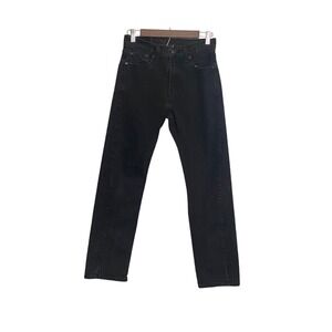 Levi's 505‎ Slim Jeans Black Wash Men's W29 L30 Stretch Denim Unisex Casual